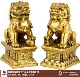 铸铜狮子 茂来雕塑的精湛工艺品