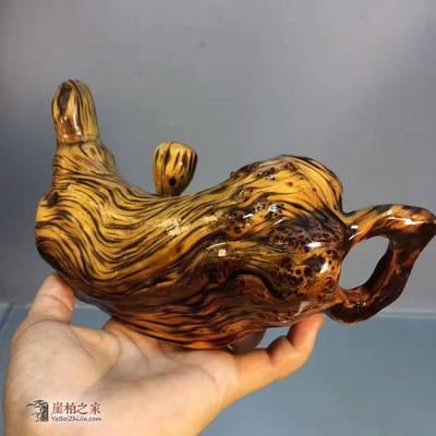 崖柏太行虎皮纹小工艺品《把把壶》 可爱造型，匠心把玩之选
